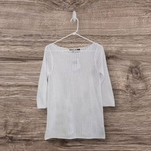 Women's Jeanne Pierre White Sweater Sz Small NWT